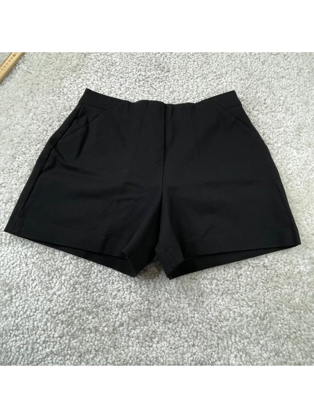 Spanx The Perfect A Line Shorts Black Stretch Womens Large